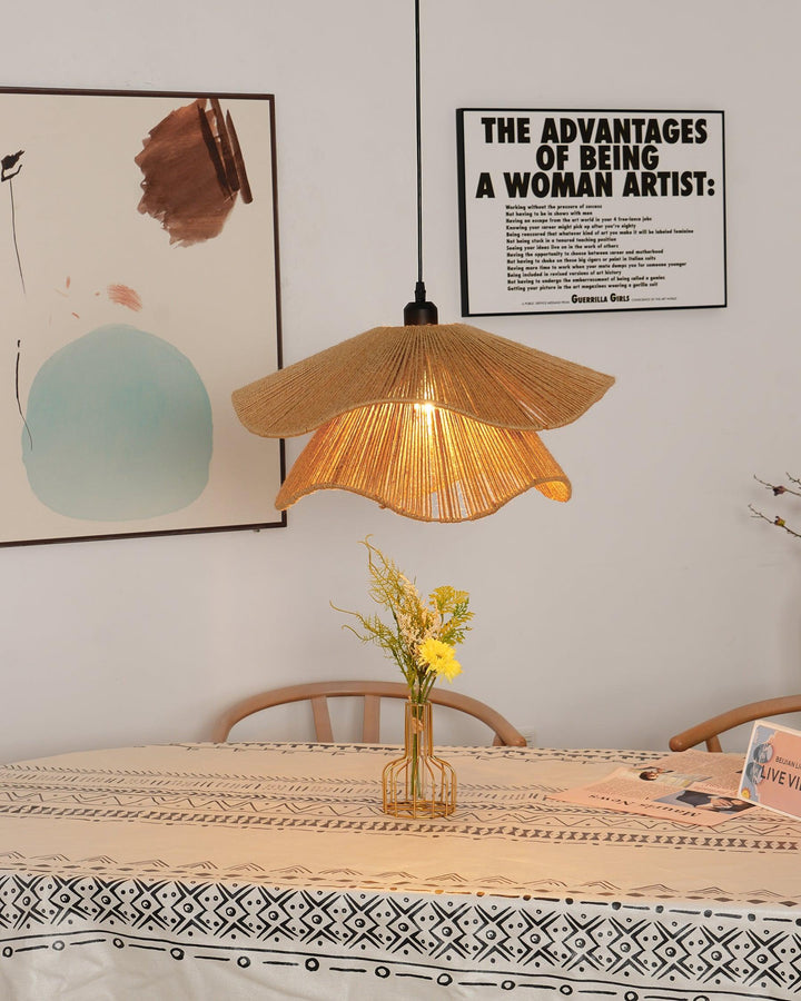 Handmade Straw Hat Pendant Lamp - Vakkerlight