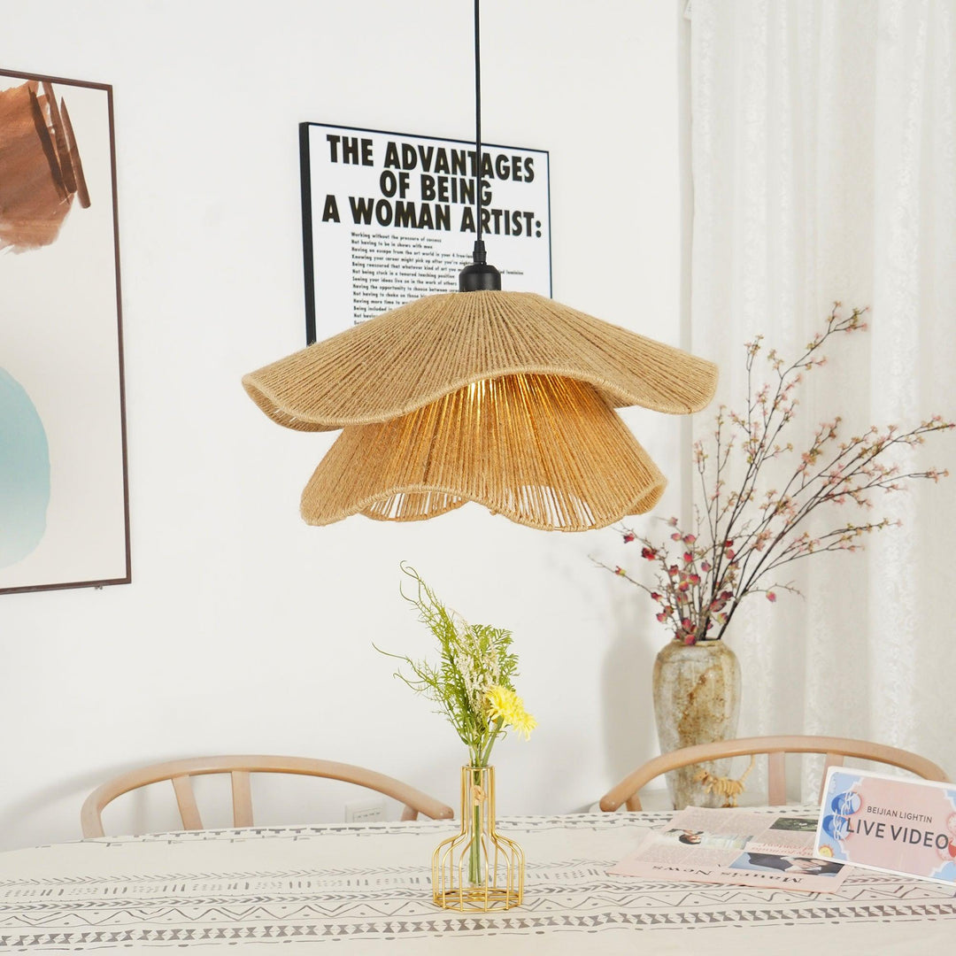 Handmade Straw Hat Pendant Lamp - Vakkerlight