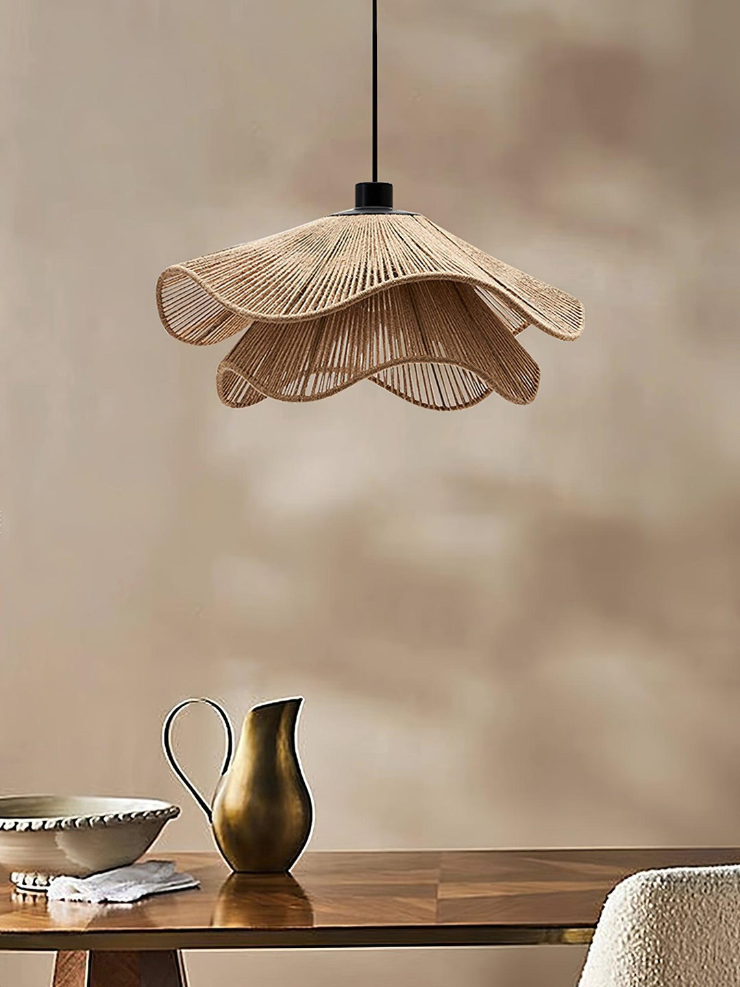 Handmade Straw Hat Pendant Lamp - Vakkerlight