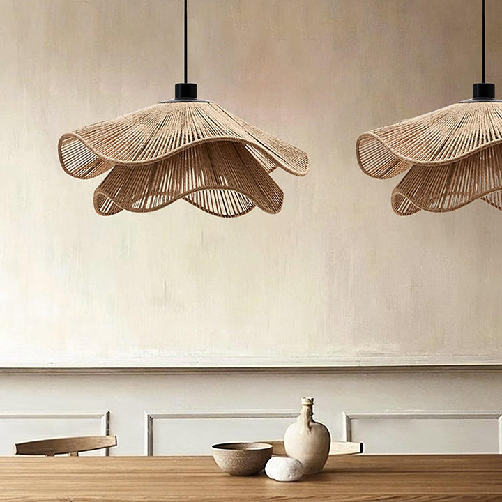 Handmade Straw Hat Pendant Lamp - Vakkerlight