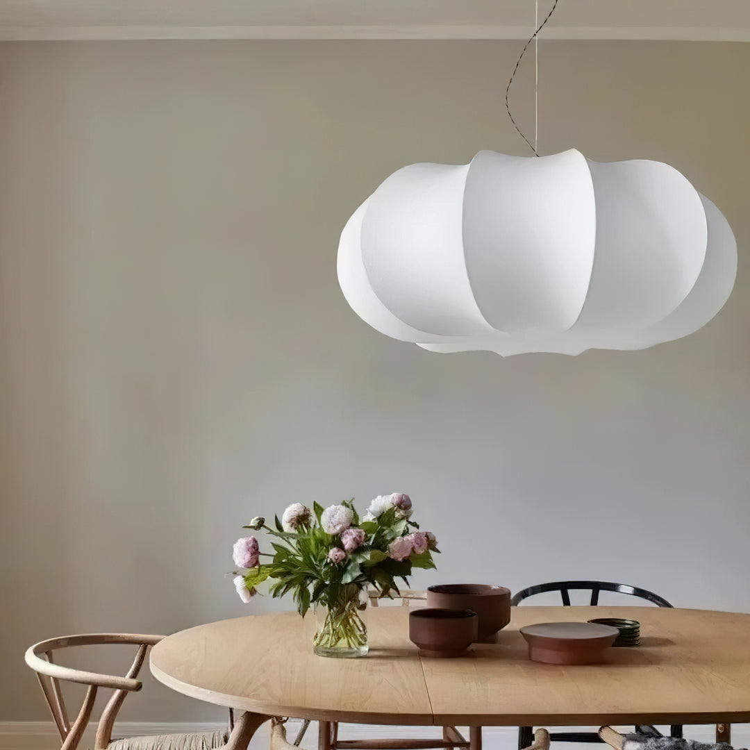 Oblate Silk Pendant Lamp - Vakkerlight