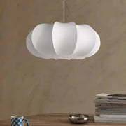 Oblate Silk Pendant Lamp