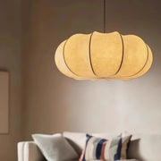 Oblate Silk Pendant Lamp