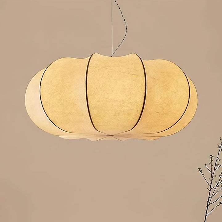 Oblate Silk Pendant Lamp - Vakkerlight