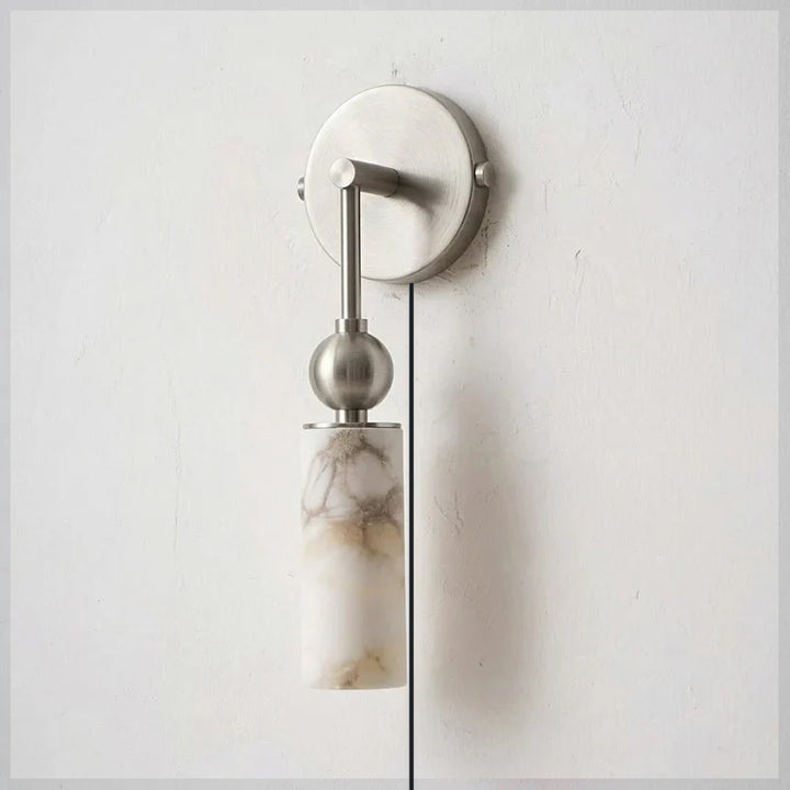 Harlin Alabaster Plug-in Wall Lamp