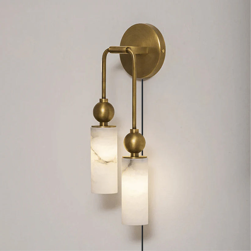 Harlin Alabaster Plug-in Wall Lamp
