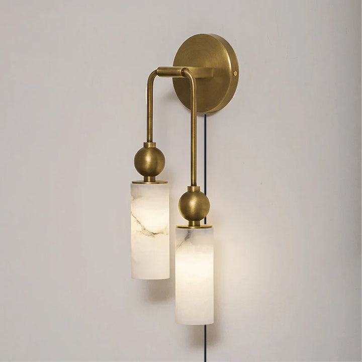 Harlin Alabaster Plug-in Wall Lamp
