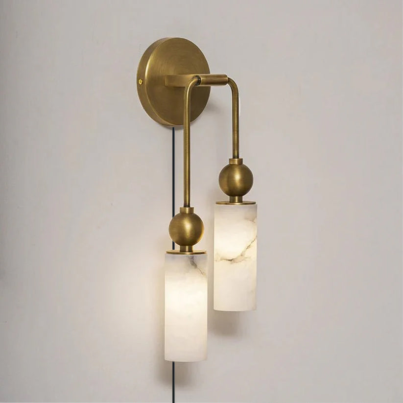 Harlin Alabaster Plug-in Wall Lamp
