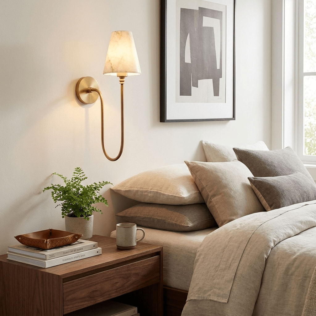 Harlow Alabaster Cone Sconce - Vakkerlight