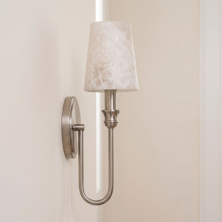 Harp Alabaster Wall Sconce