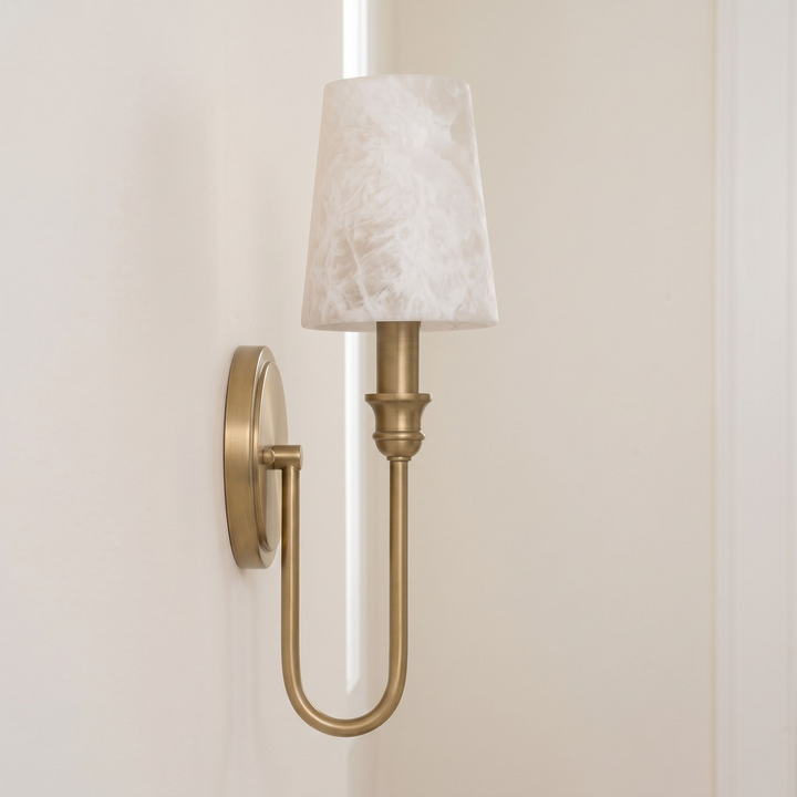Harp Alabaster Wall Sconce