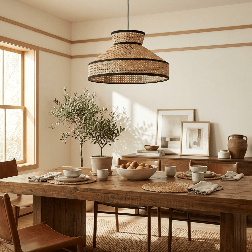 Harvest Woven Rattan Pendant Lamp - Vakkerlight