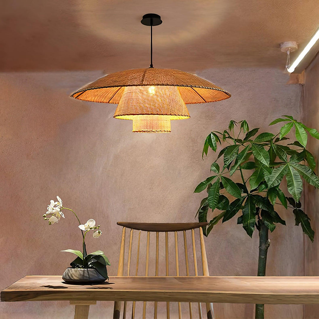 Hat Weave Rattan Pendant Lamp - Vakkerlight