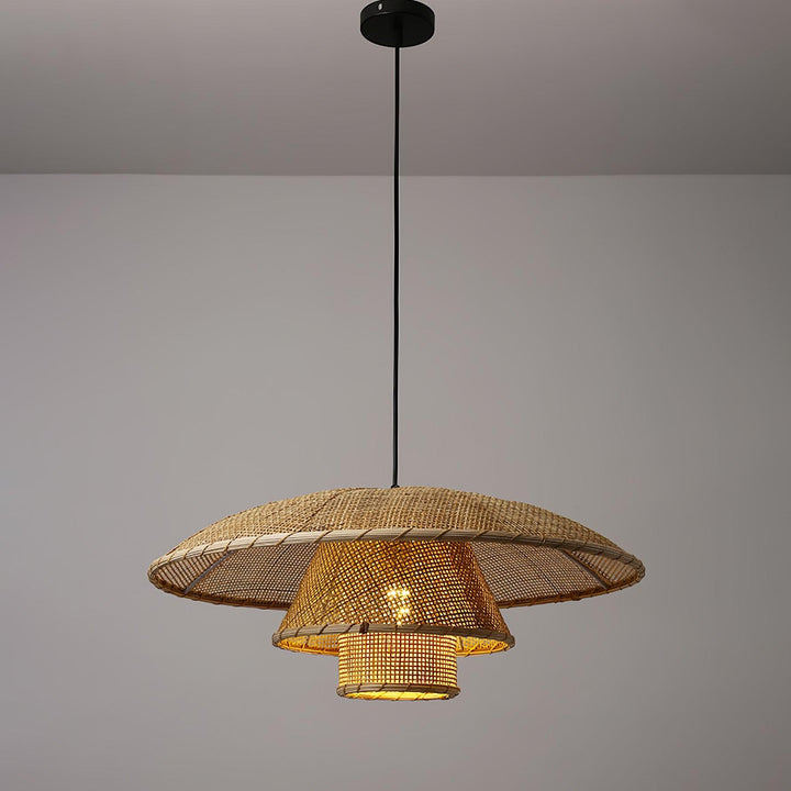 Hat Weave Rattan Pendant Lamp - Vakkerlight