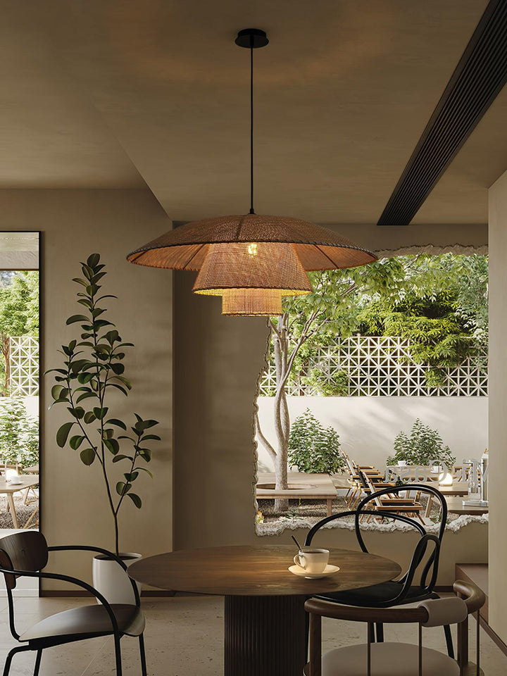 Hat Weave Rattan Pendant Lamp - Vakkerlight