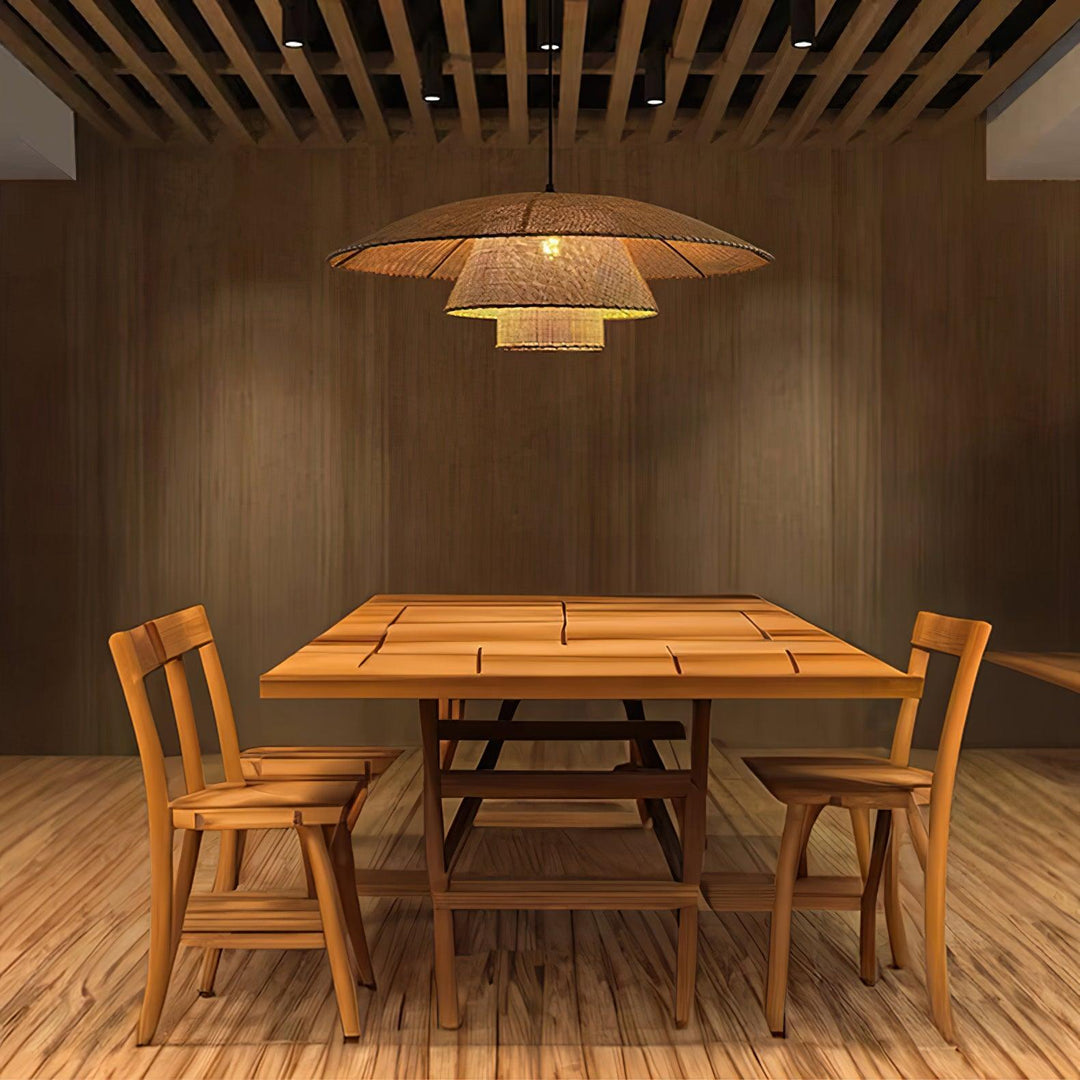 Hat Weave Rattan Pendant Lamp - Vakkerlight