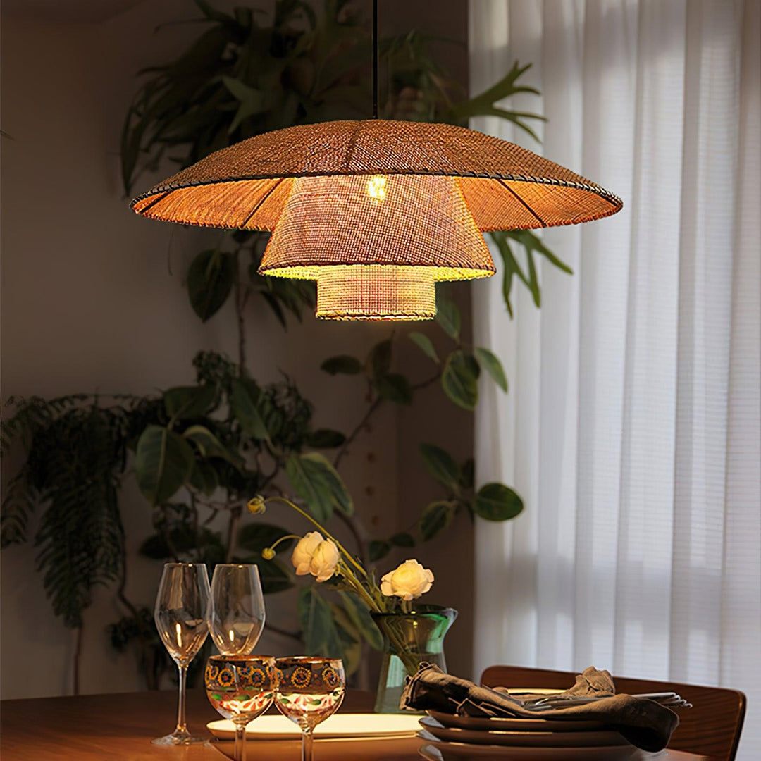 Hat Weave Rattan Pendant Lamp - Vakkerlight