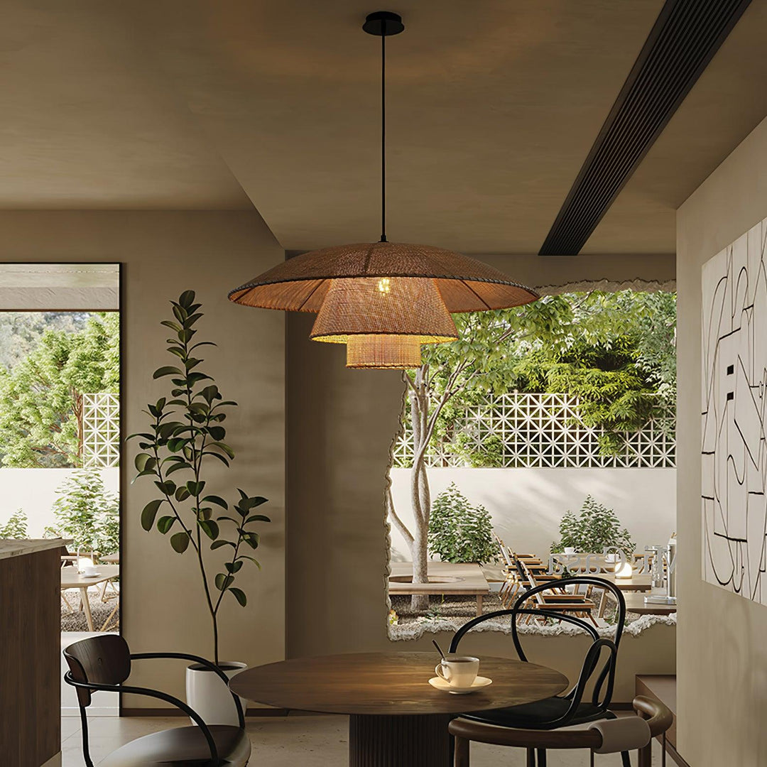 Hat Weave Rattan Pendant Lamp - Vakkerlight