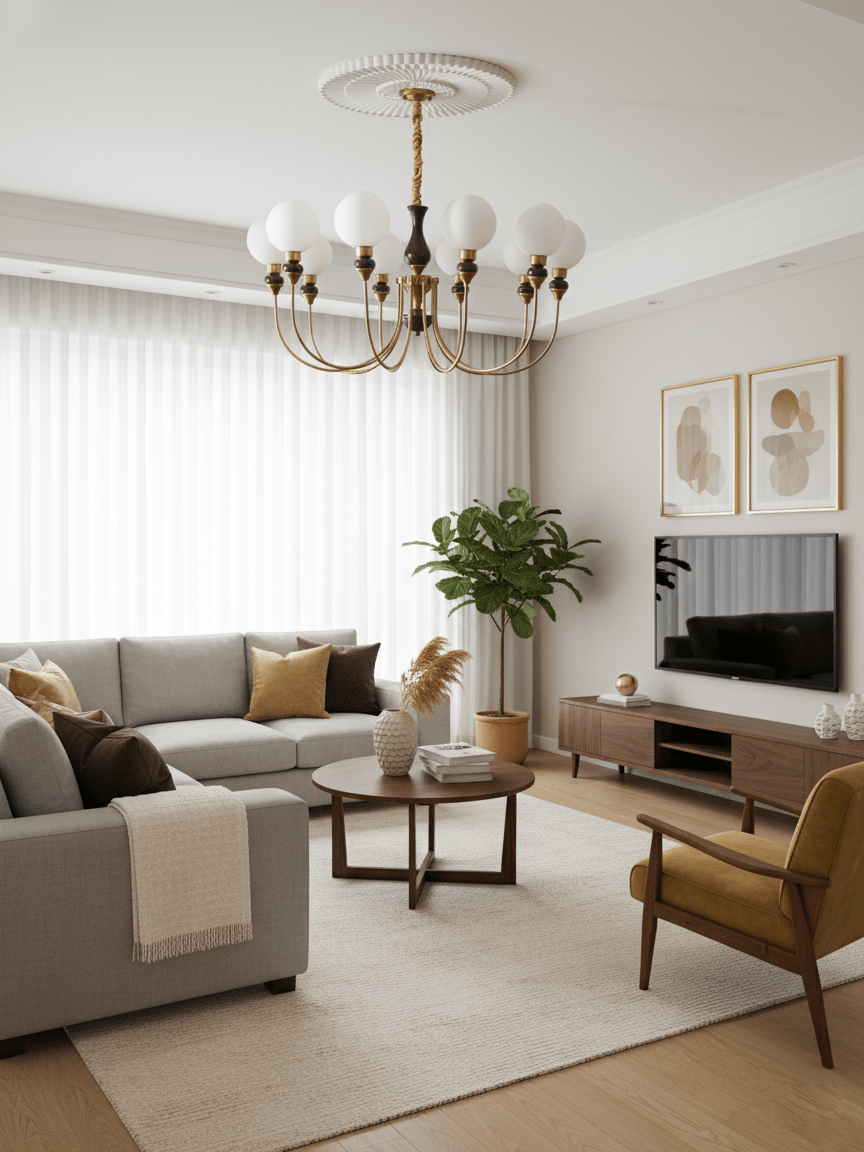 Helena Curve Chandelier - Vakkerlight