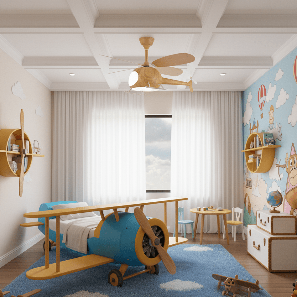 Heli Breeze Kids Ceiling Fan Light - Vakkerlight