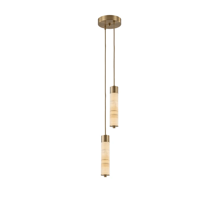 Helix Alabaster Column Chandelier