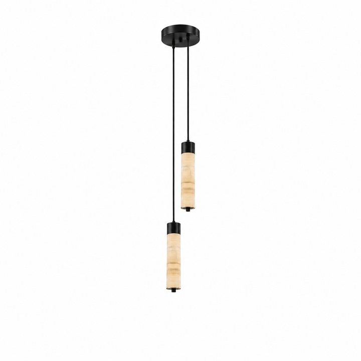 Helix Alabaster Column Chandelier