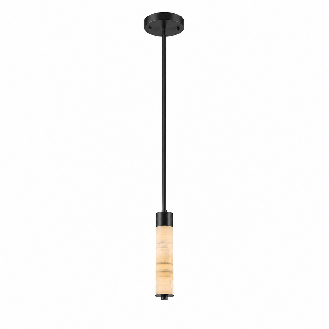 Helix Alabaster Column Chandelier