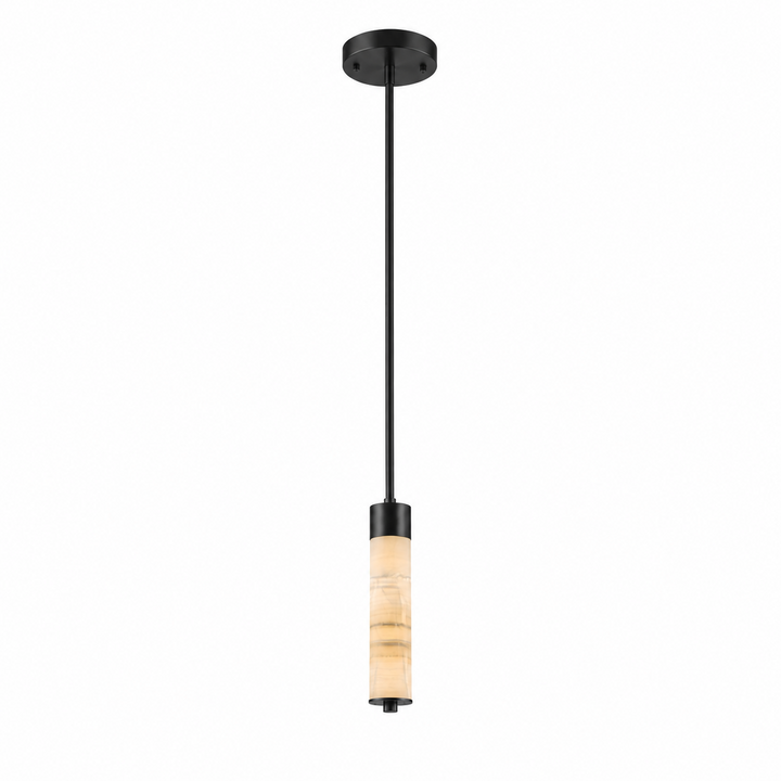 Helix Alabaster Column Chandelier