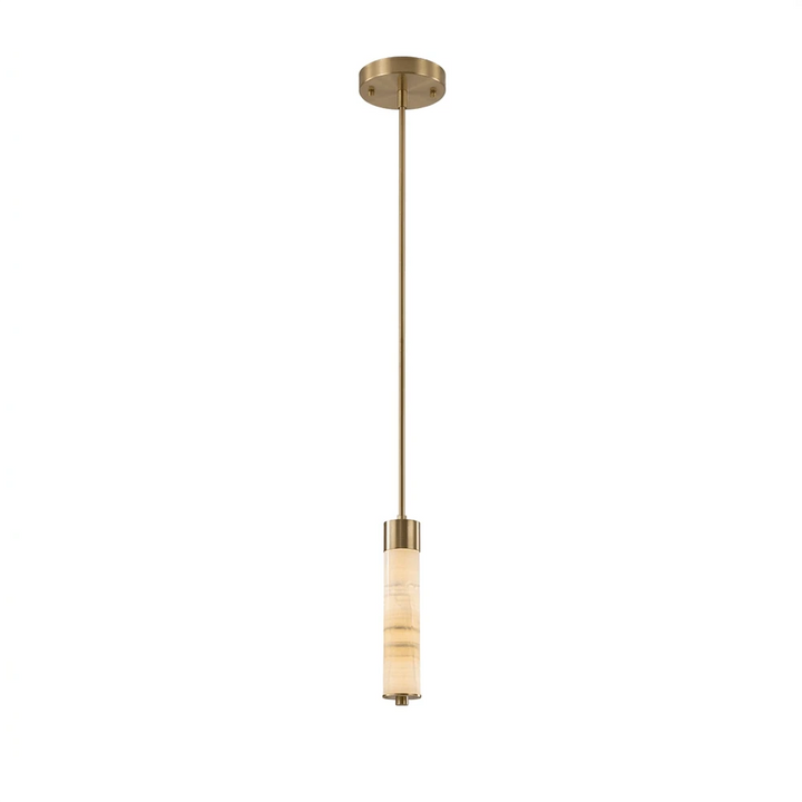 Helix Alabaster Column Chandelier