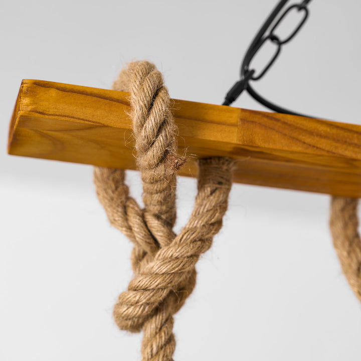 Hemp Rope Industrial Grenade Chandelier