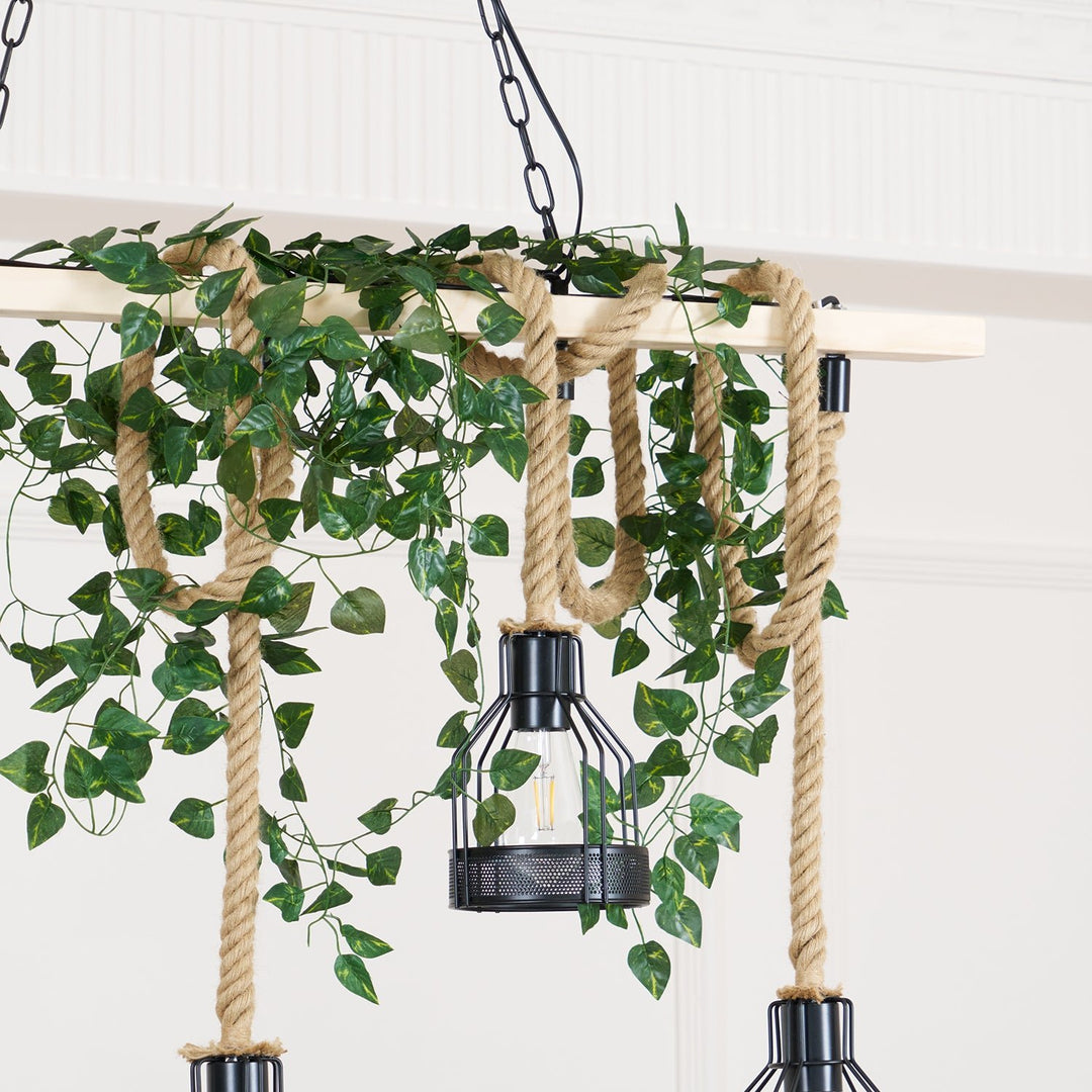 Hemp Rope Industrial Grenade Chandelier - Vakkerlight