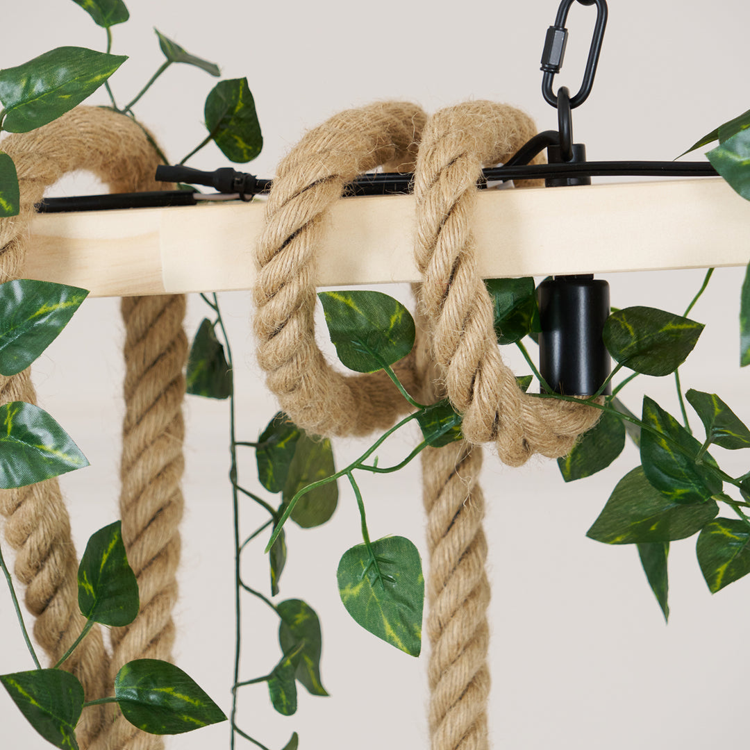 Hemp Rope Industrial Grenade Chandelier