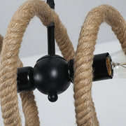 Hemp Rope Industrial Spiral Chandelier - Vakkerlight