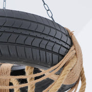 Hemp Rope Industrial Tire Chandelier - Vakkerlight