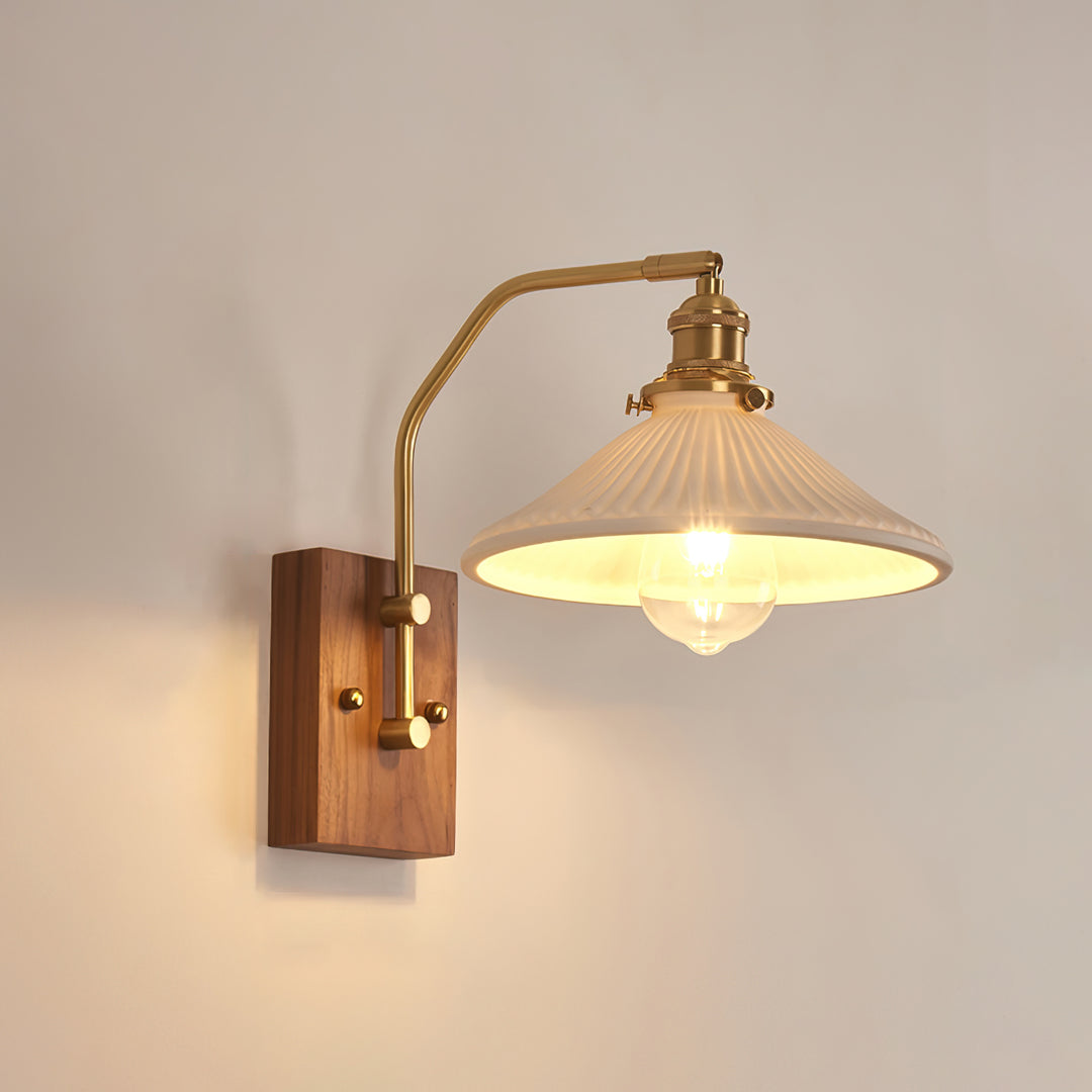 Heritage Walnut Wall Lamp