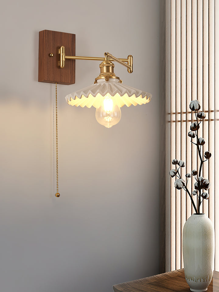 Heritage Walnut Wall Lamp