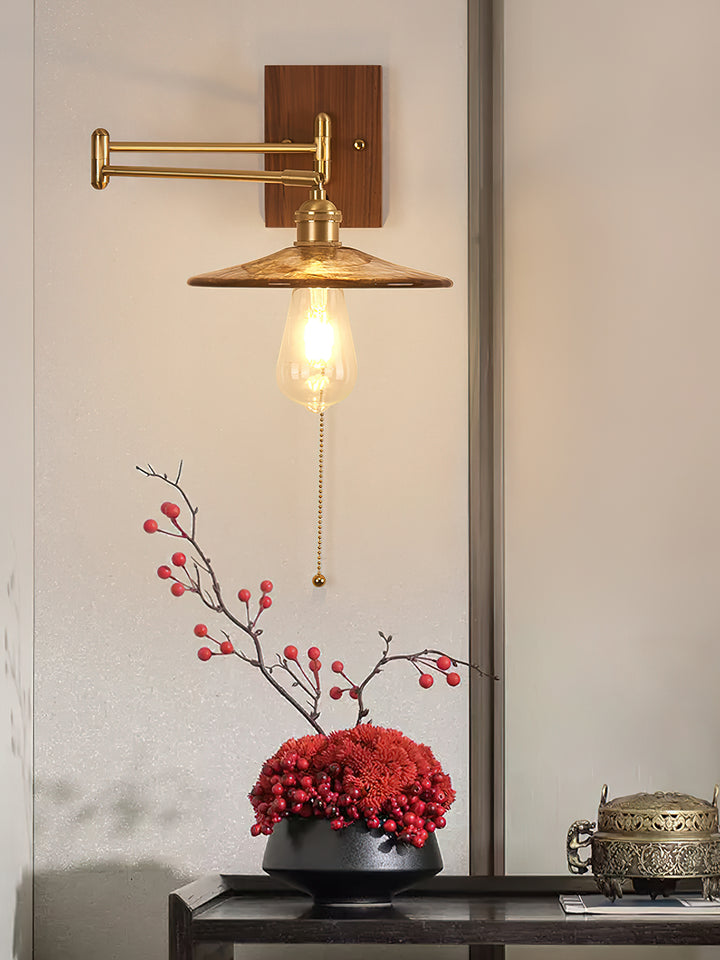 Heritage Walnut Wall Lamp