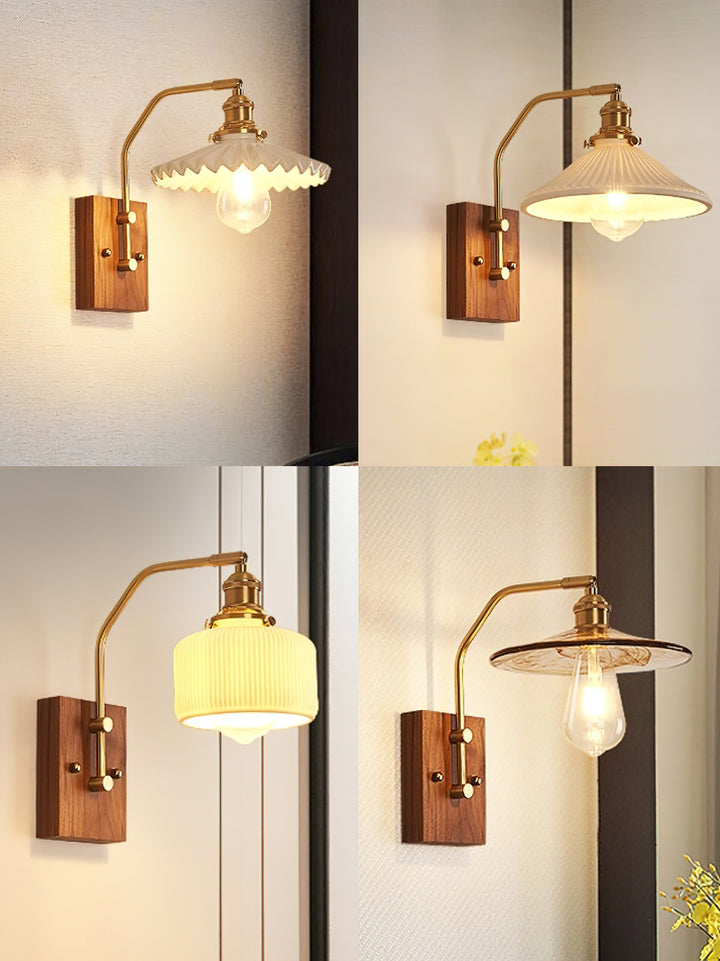 Heritage Walnut Wall Lamp