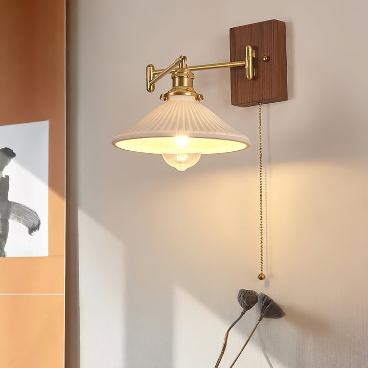 Heritage Walnut Wall Lamp