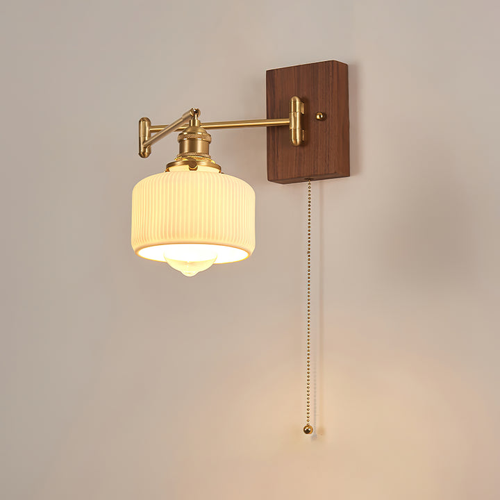 Heritage Walnut Wall Lamp