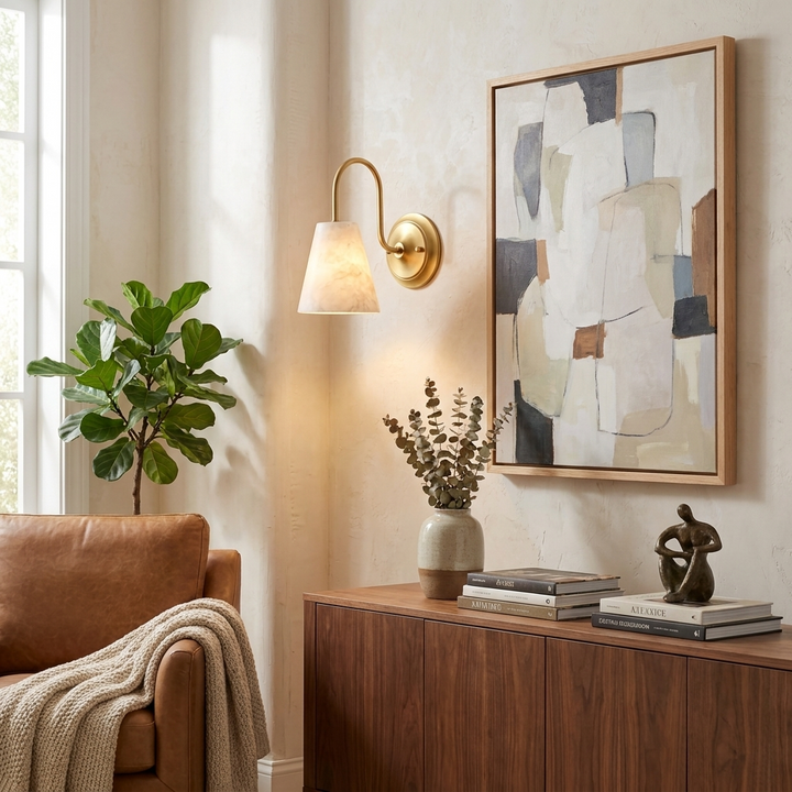 Heron Alabaster Wall Sconce