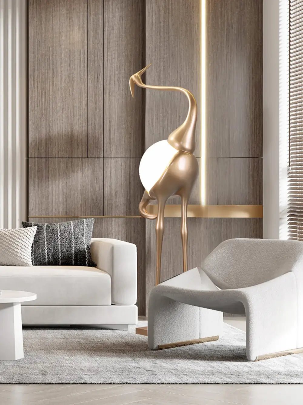 Heron Sculpture Floor Lamp - Vakkerlight