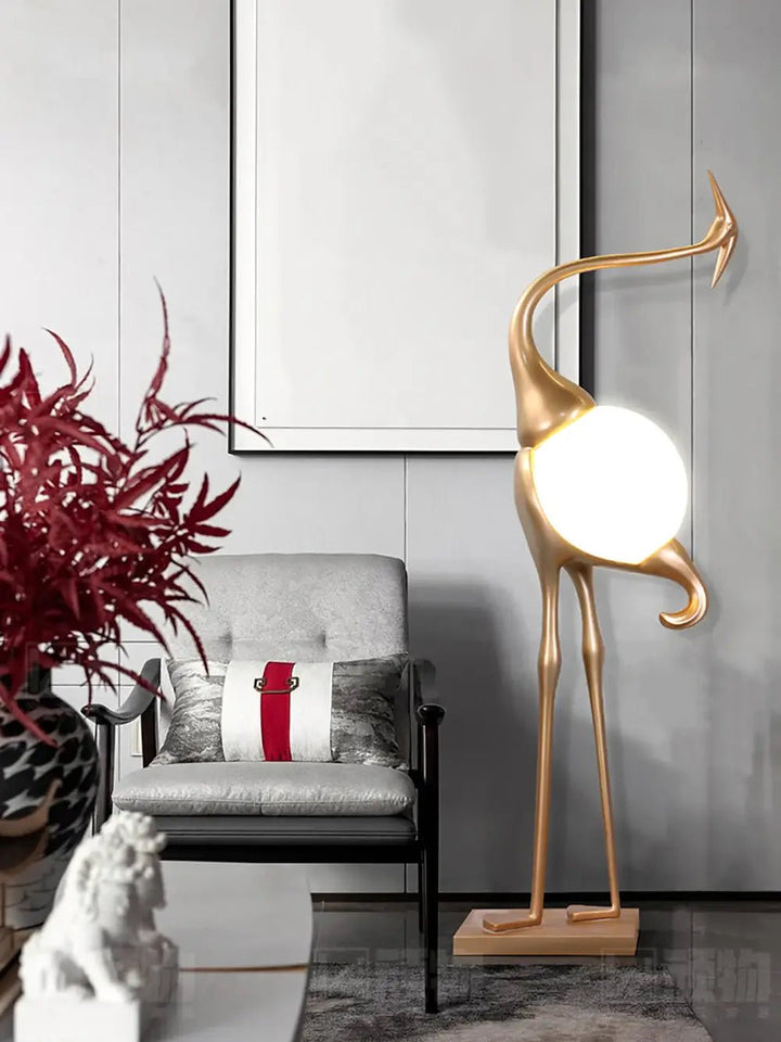 Heron Sculpture Floor Lamp - Vakkerlight