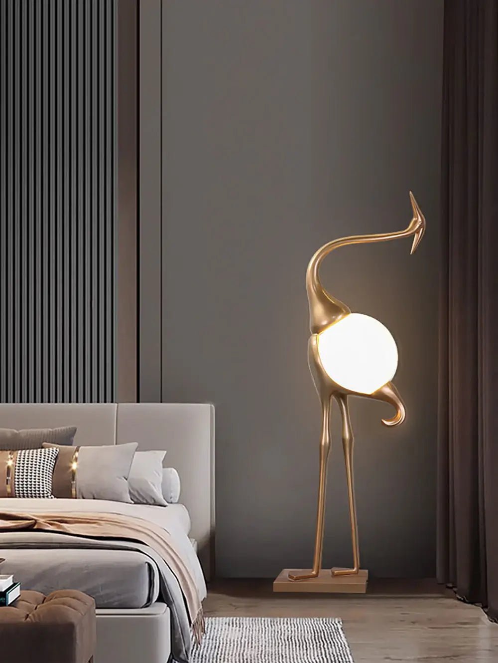 Heron Sculpture Floor Lamp - Vakkerlight