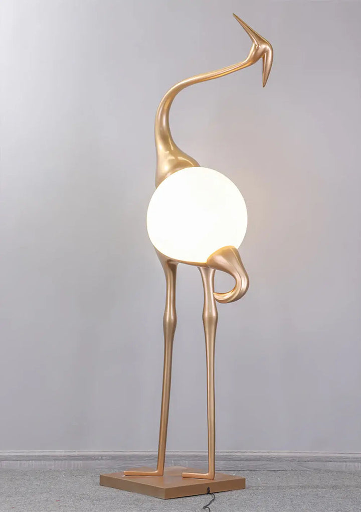 Heron Sculpture Floor Lamp