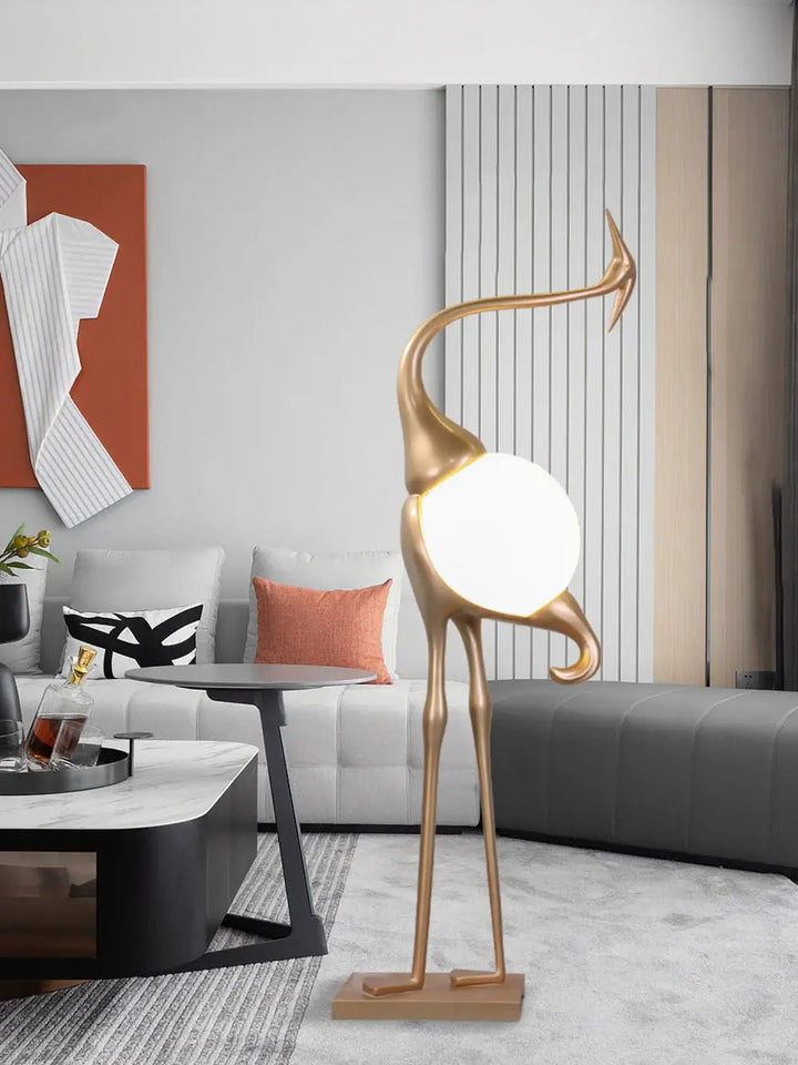 Heron Sculpture Floor Lamp