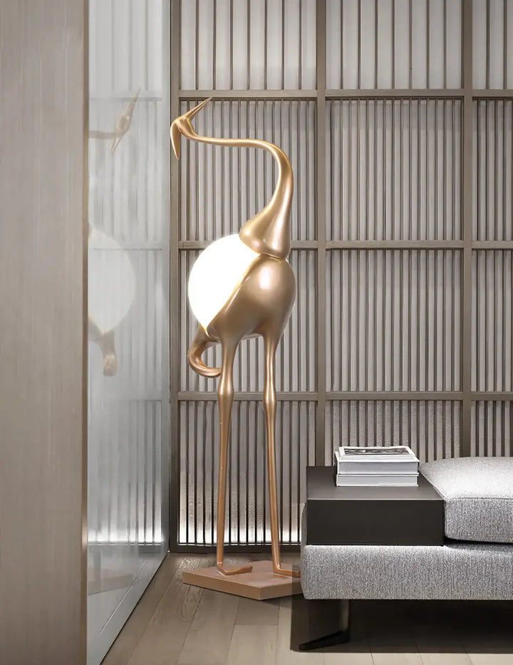 Heron Sculpture Floor Lamp