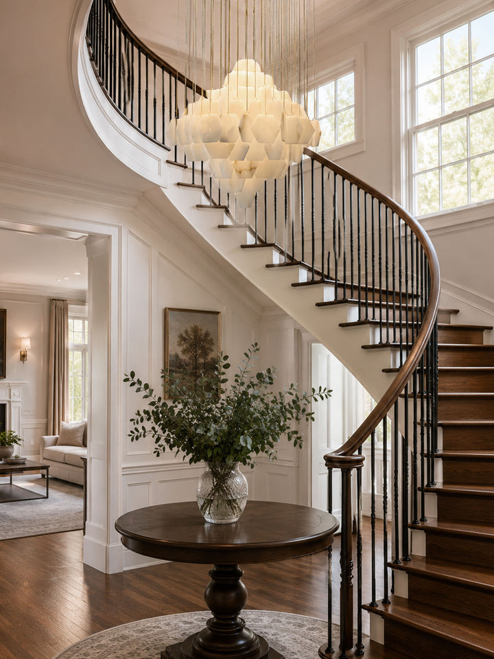 Hexa Alabaster Cascade Chandelier - Vakkerlight