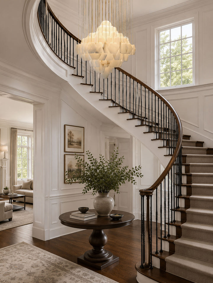 Hexa Alabaster Cascade Chandelier - Vakkerlight