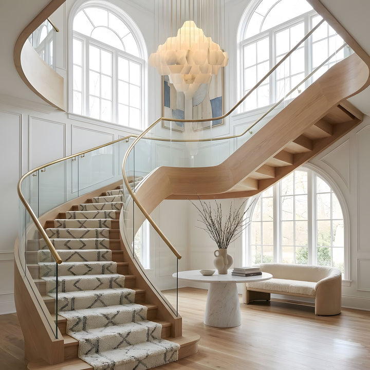 Hexa Alabaster Cascade Chandelier